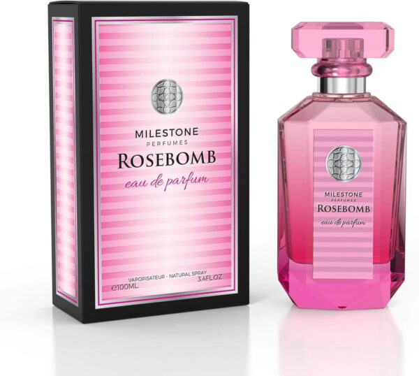 MILESTONE Perfumes Rosebomb Women’s Long-Lasting Eau de Parfum 100ML - Elegant & Captivating Floral Fragrance for Confident Women, Perfect for Day or Night Wear