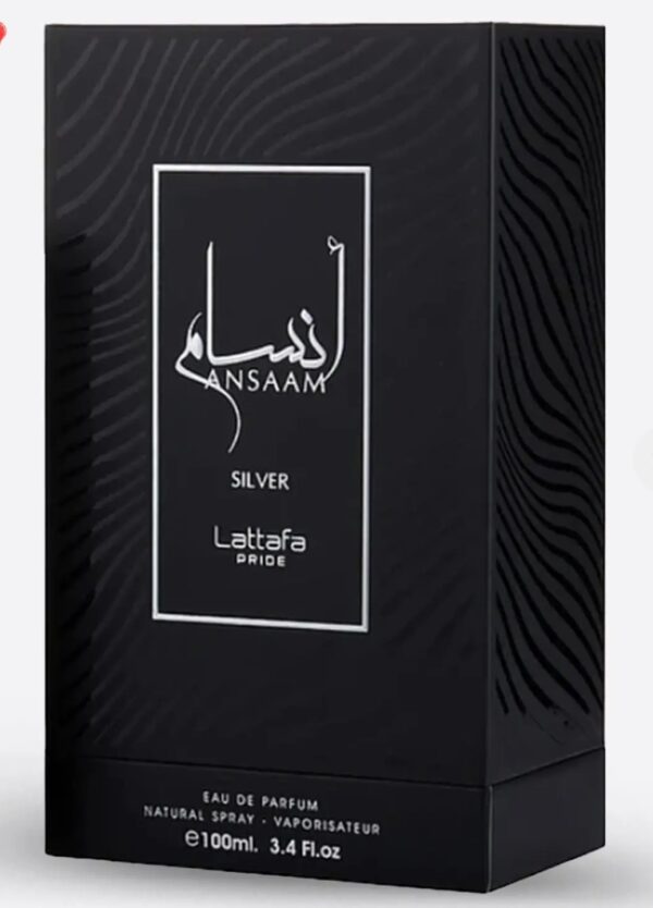 ANSAAM SILVER by LATTAFA, 100ML (EDP) for Men - Image 3