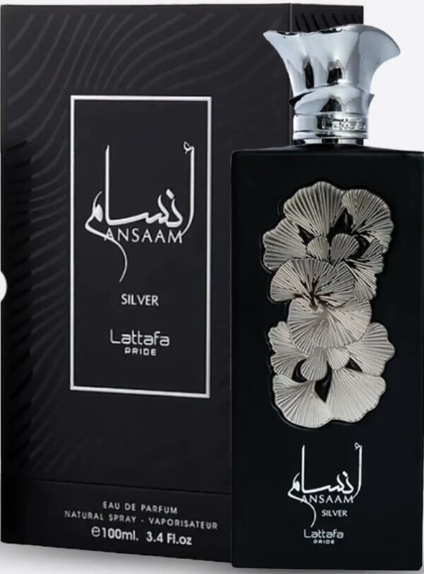 ANSAAM SILVER by LATTAFA, 100ML (EDP) for Men